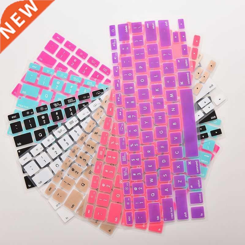 1Pcs Candy Colors Silicone Keyboard Cover Sticker For Macbo