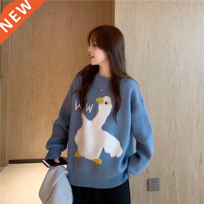 Casual O Neck Knitted Sweater Female Korean version Cartoon