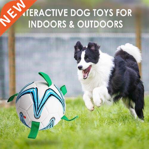 Dog Soccer Ball Interactive Football Tug Water Toy For