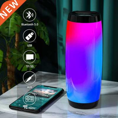 LED Bluetooth Speaker Portable FM Radio Wireless Bass Subwoo