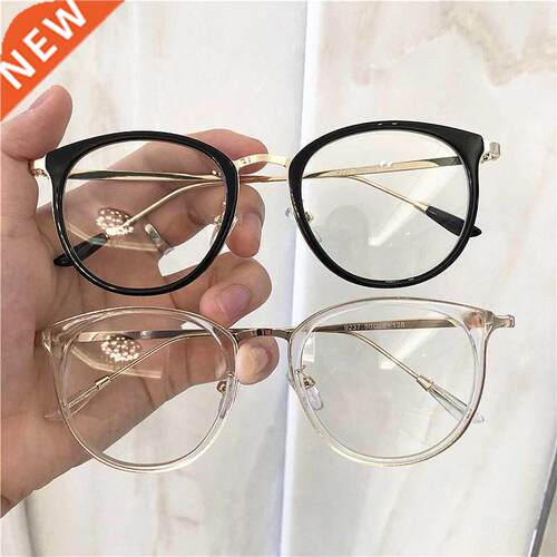 1pcs Retro Anti Blue Ray Computer Glasses Women Round Eye Gl