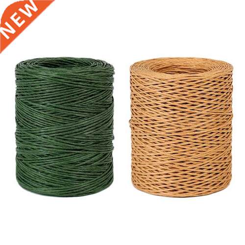 2x 1.0mm Light Brown/Green Floral Bind Wire Wrap Twine