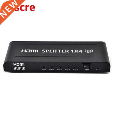 Full HD1080p 4 port HDMI Splitter 1X4 with power adapter HDM
