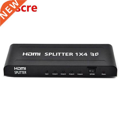 Full HD1080p 4 port HDMI Splitter 1X4 with power adapter HDM