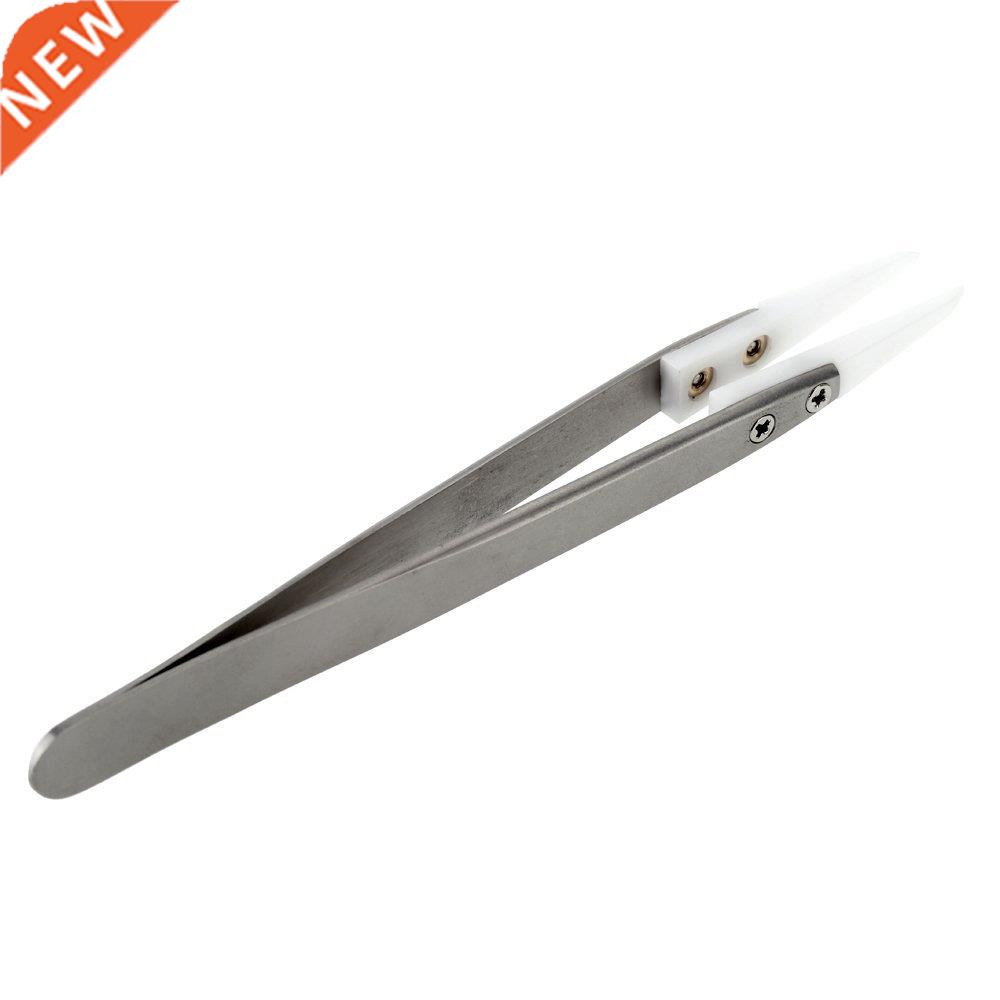 White ceramic tweezers with handle Refractory Corrosion Resi