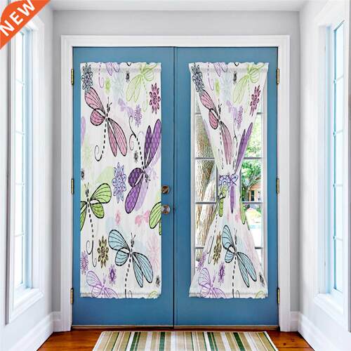 Dragonfly Spring Dots Patttern Door Curtain for Bedroom