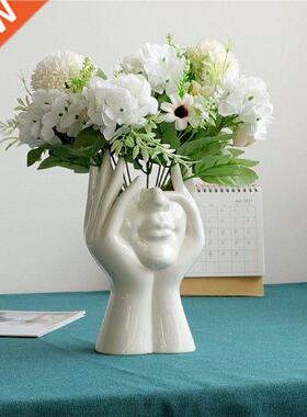 Ceramic Vases Human Face Hands Modern Abstract Elegant