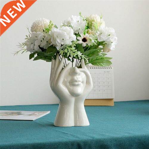 Ceramic Vases Human Face Hands Modern Abstract Elegant