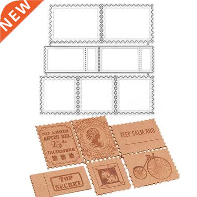 Postage Stamp Frames Metal Cutting Dies Scrapbooking Wave Ed