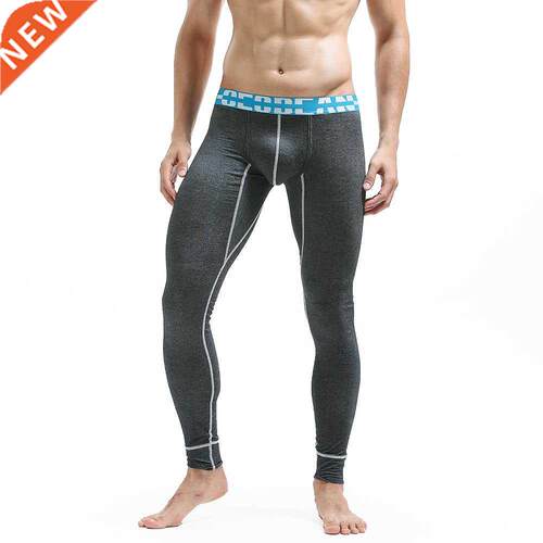 Men Long Johns Men Hot Thin Elastic Line Pants Male Fashion