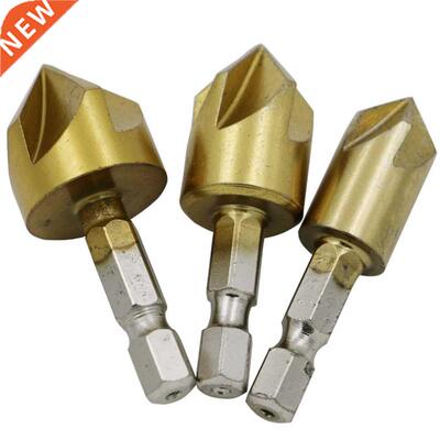 3 Pcs Chamfer Debur Countersnk 1/4 Hex 12-16-19mm Ttanum