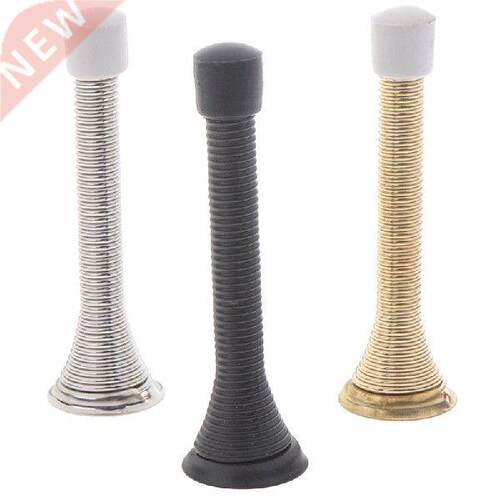 1Pc Rubber Cap Metal Door Stops Spring Stopper Wall Mounted