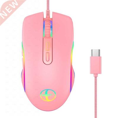 Wired Computer Mice With Type-C 3200DPI for PC Office&am