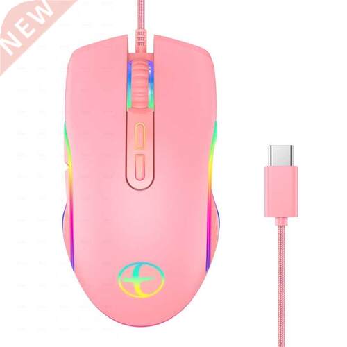Wired Computer Mice With Type-C 3200DPI for PC Office&am