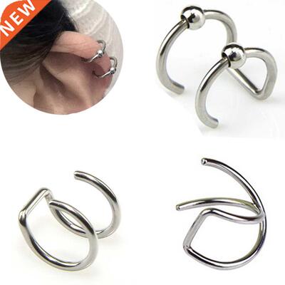 1pc Fashion stainless steel Punk Rock Ear Clip Cuff Wrap Ear