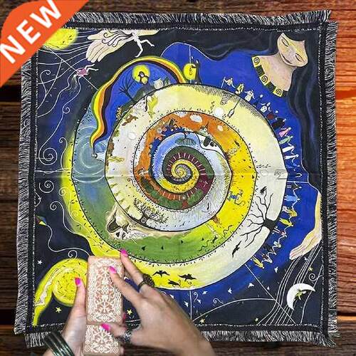 60x60cm Art Tarot Pagan Altar Cloth Flannel Tablecloth With