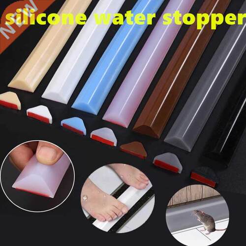 2M Silicone Water Stopper Retaining Strip Kitchen athroom