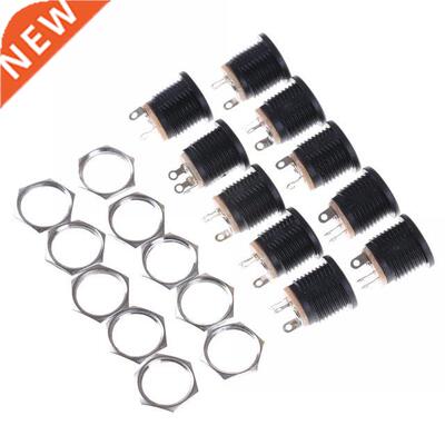10Pcs for DC022 DC Power Supply Jack Socket Female Panel Mou