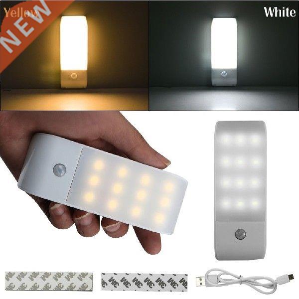 New 12LED Wardrobe Night Light PIR Infrared Stick-on