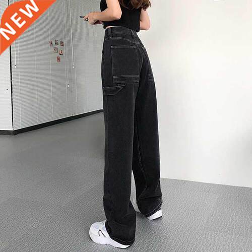 2021 New Jeans For Women Back Loose High Waist mom Large Siz