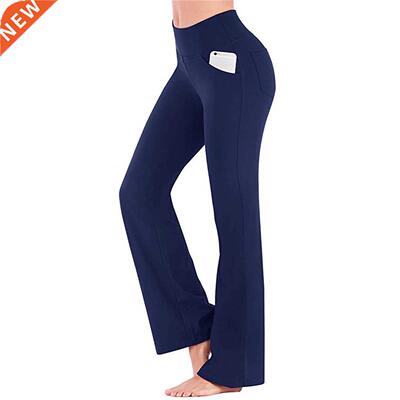 Women Flare Pants for Women with Pockets High Waist Workout