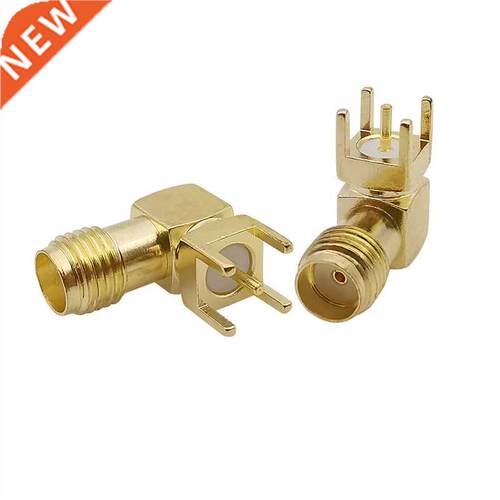 1Pcs SMA Female Thru Hole Plug Right Angle 90 Degree PCB Mou