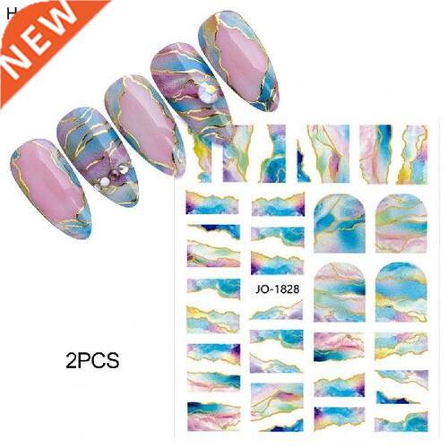 2Pcs Nail Transfer Sticker Fashion Nail Decoration
