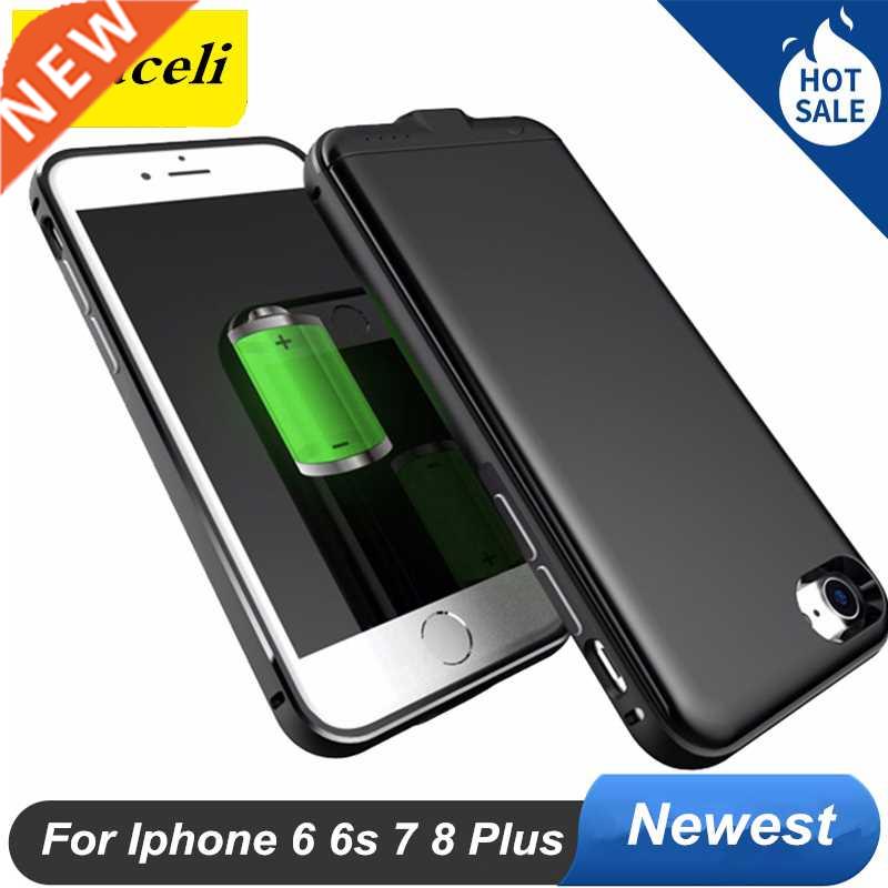 Metal Shell For Iphone 6 6s Plus 7 8 Plus Battery Case 4000