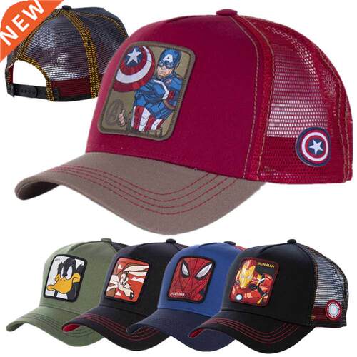 Hot Sale 20 Styles Anime Cartoons Mesh Cap Cotton Baseball C
