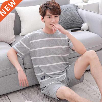 2022 Summer  Size Casual Striped Cotton Short Sleeve Paj