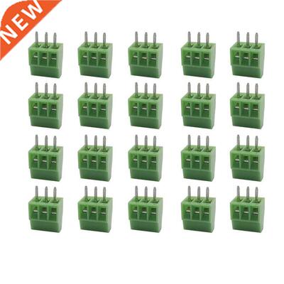 10Pcs KF120 3 Pin 2.54mm Straight Pin PCB Screw Terminal Con