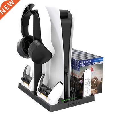 For PS5 Vertical Cooling Fan Stand with 15 Game Slot  Hub P