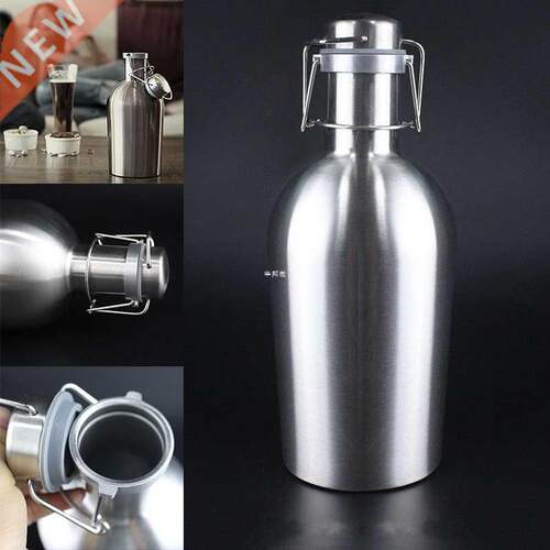 64oz 1.9L Stainless Steel eer Growler Swing Top Hip Flask U