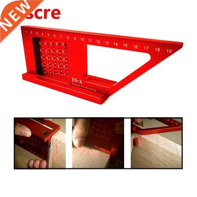 Woodworking Line Scribe Ruler Aluminum Alloy Angle Gauge Mea