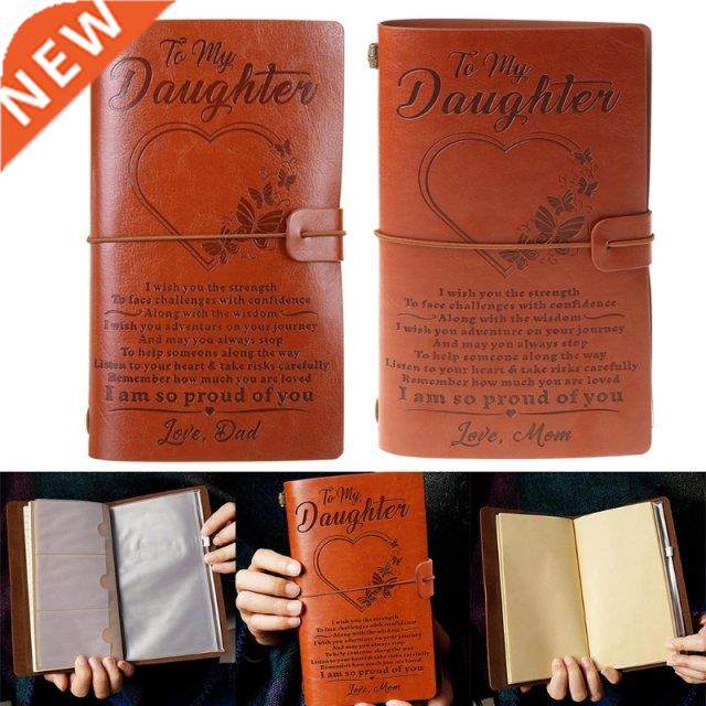 1 pc vintage engraved faux leather journal notebook diary to