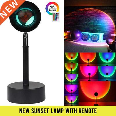 Sunset Lamp With Remote Variable Rainbow Color Projector Nig