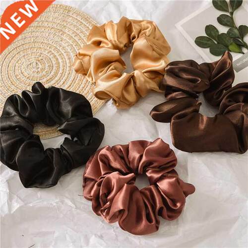1 Pcs Satin Silk Solid Color Hair Ties Scrunchie Elastic Hai