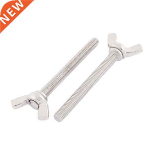2pcs 70mm Long M6 Thread 304 Wing Screws Faener Bolt