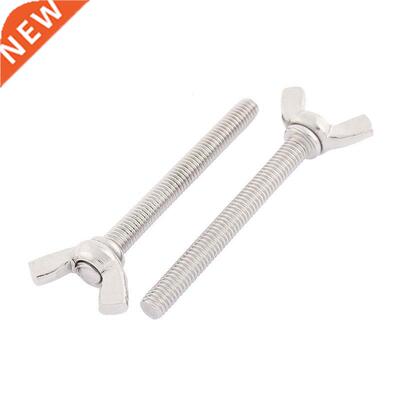 2pcs 70mm Long M6 Thread 304 Wing Screws Faener Bolt