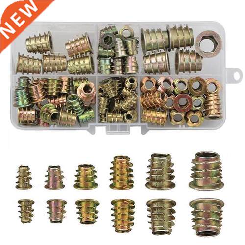 80PCS M4 M5 M6 M8 M10 Zinc Alloy Thread For Wood Insert Nut