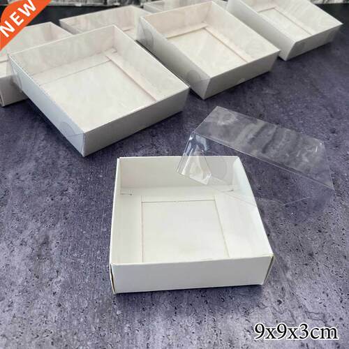 White Cake Gift Box Cardboard Packaging Window Transparent L