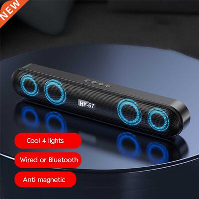 Bar-shaped Speaker Bluetooth 5.0 Loudspeaker RBG Bass Stereo