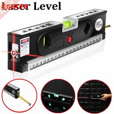 4 In 1 Blister Laser Levels Horizon Vertical Measuring Tape