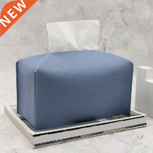 Smple Tssue Case Box Contaner Leather Retro Tolet
