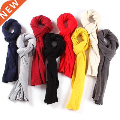 2022 Fashion Men Scarf Knitted Solid Cashmere Neck Scarves P
