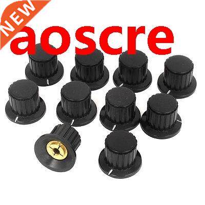 19mm Top 4mm Shaft Insert Dia Brass Tone Core Potentiometer