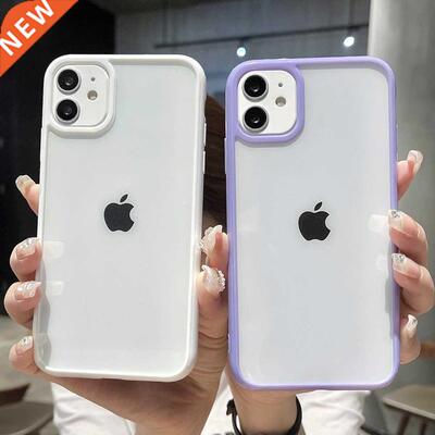 Colorful Bumper Shockproof Trasparent Phone Case For iPhone