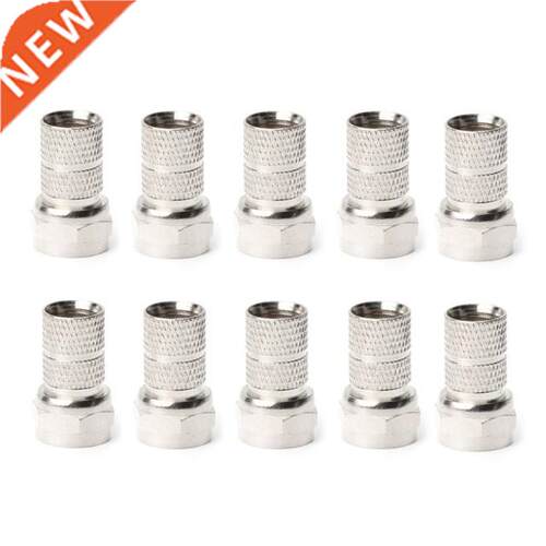 10Pcs F type Satellite Plug 适用于 Coaxial Cable RG6 Satelli