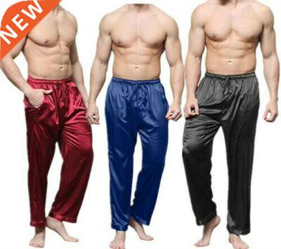 2020 Men's Classic Satin Pajamas Sleepwear Pyjamas Pants Sle