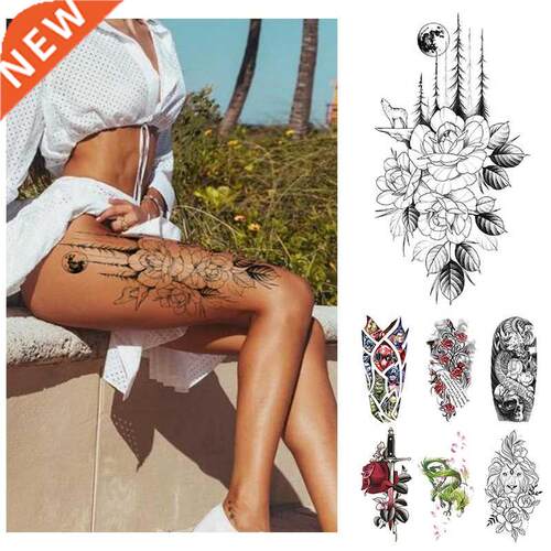 Waterproof Temporary Tattoo Sticker Flower Rose Flash Tattoo